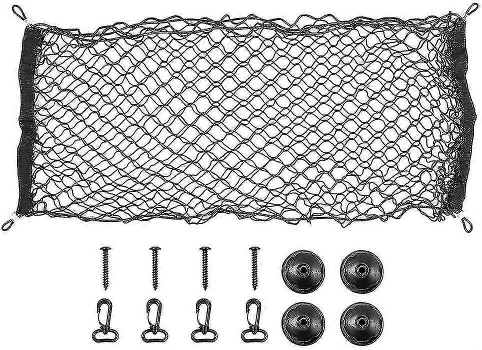 Nylon Rangement Net 90 X 30cm Elastic Luggage Net Rear Trunk Organizer
