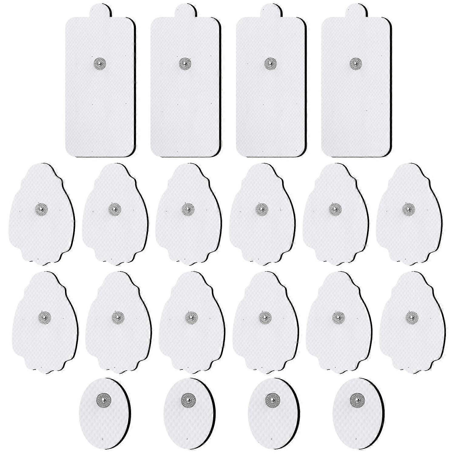 20 One Electrode Pads, Reusable Self-adhesive Replacement Pads For Tens Unit Muscle Stimulator Mach