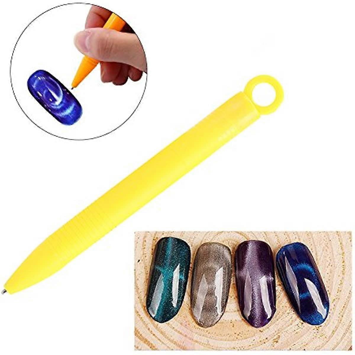 Hexagon & Double-Head Nail Art Magnets – Manicure Tool For Magnetic Polish Designs – Durable Metal With Strong Magnetism