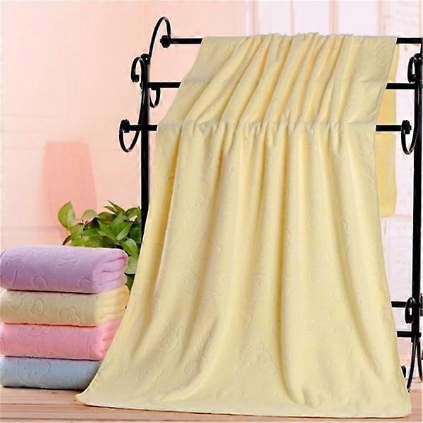 1 Pack Bear Embossed Microfiber Quick Dry Bath Towels Beach Towels