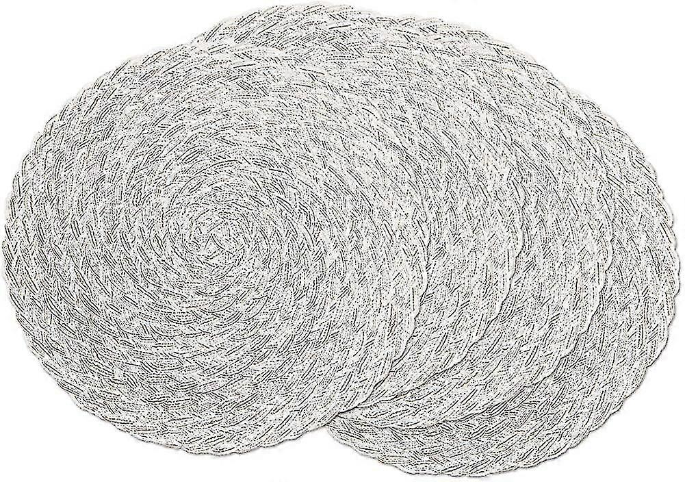 Sets de table ronds tressés ensemble de 6 sets de table ronds lavables pour table de cuisine