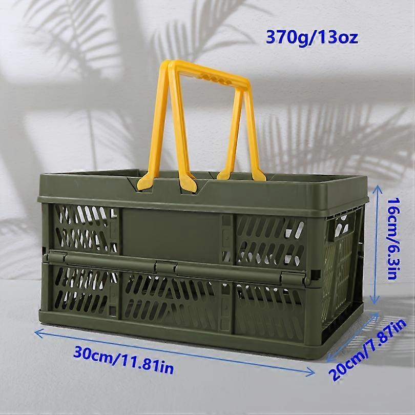 1pc Portable Plastic Foldable Basket, Shelf Storage Basket, Finishing Basket, Suitable For Office Kitchen Supermarket, Outdoor Camping Organization An