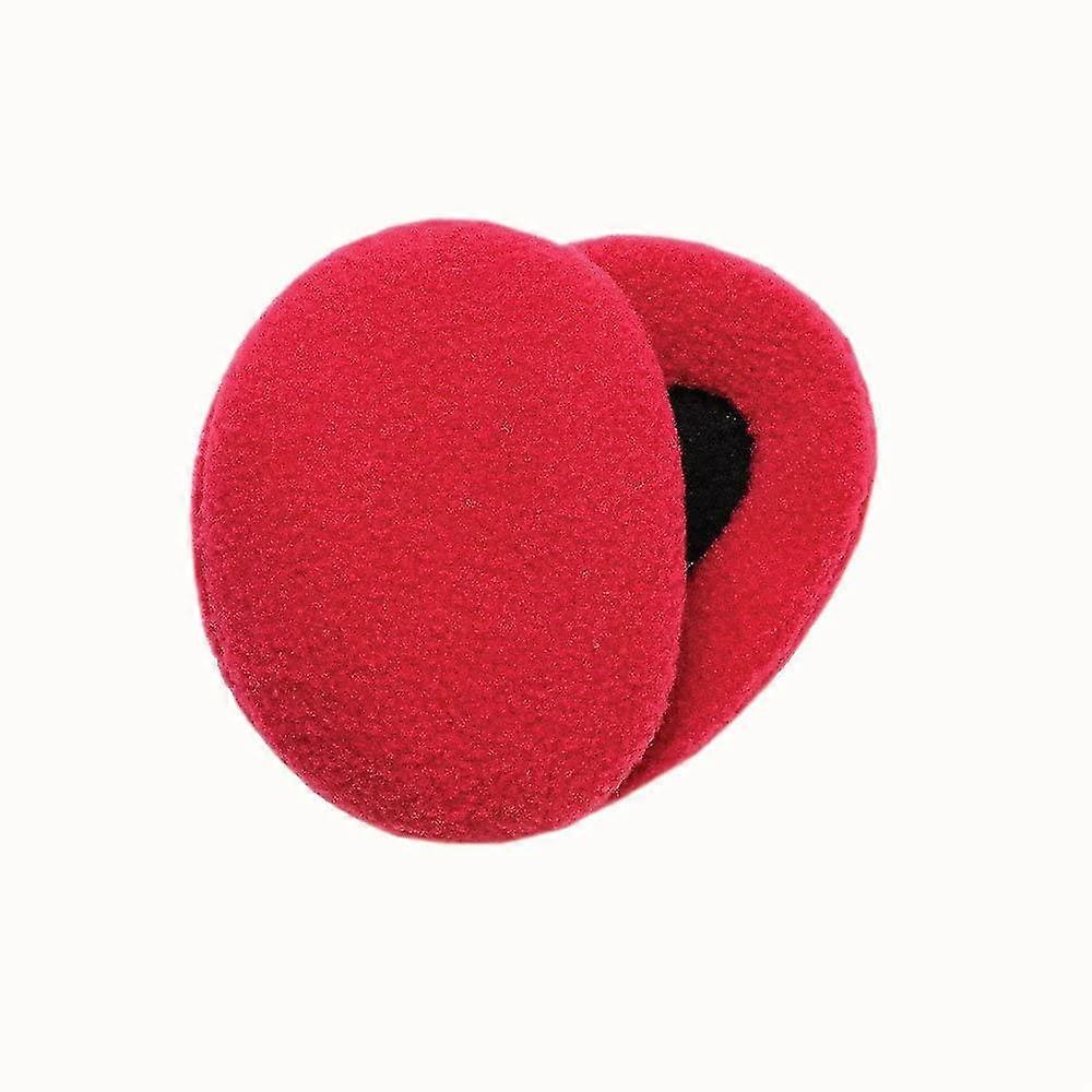 bandless ear warmers/fleece earmuffs with thinsulate - red, large
