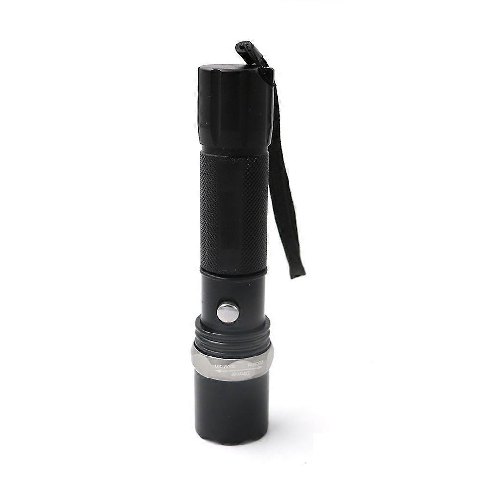 Black Heavy Duty 3W LED Rechargeable Flashlight