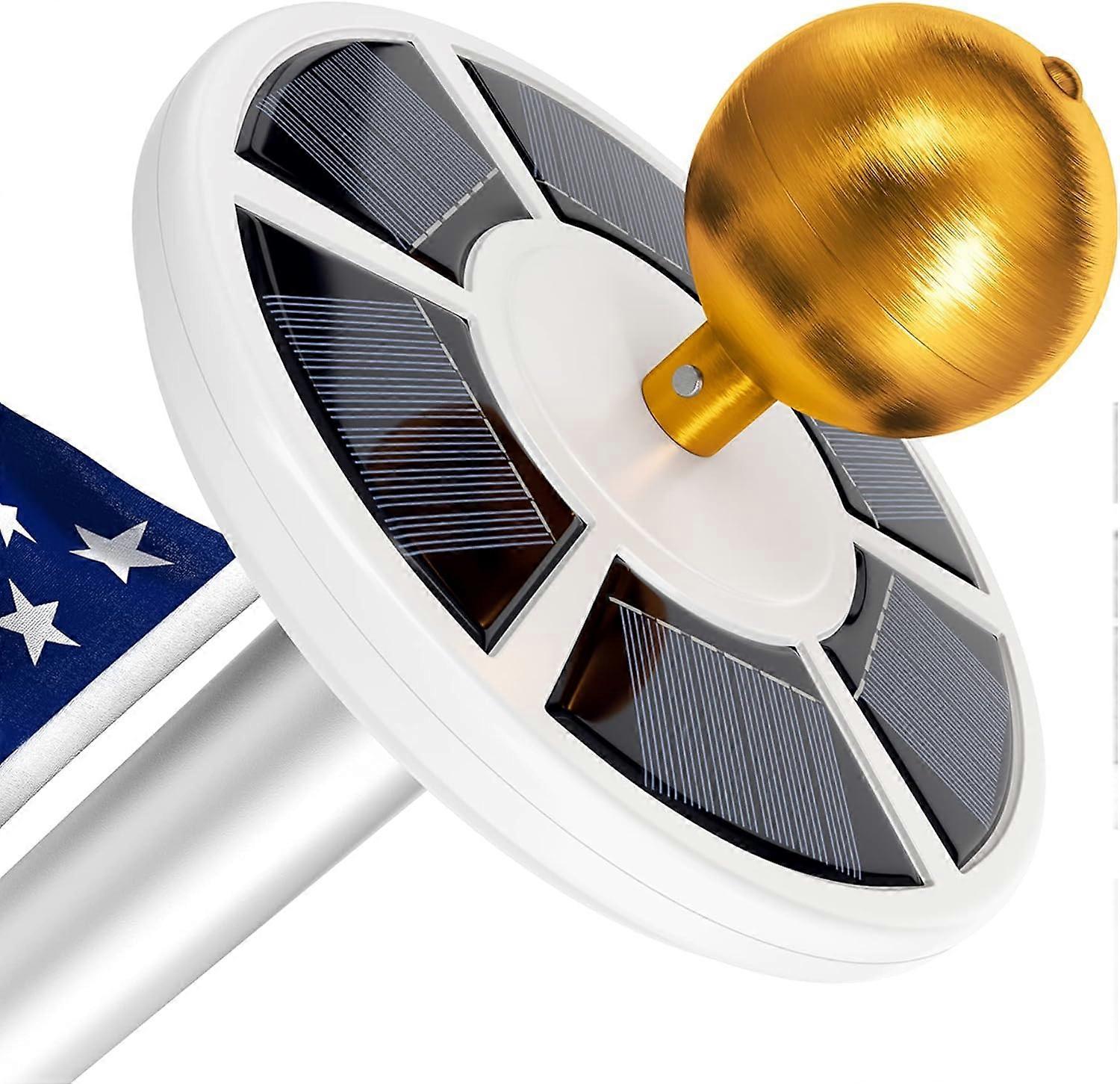 Vont Solar Flag Pole Light, Lasts 2X Longer Than Competition, Super Bright Flag Pole Lights, 100% Flag Coverage, Fits Most Flag Poles, Flag Pole Light