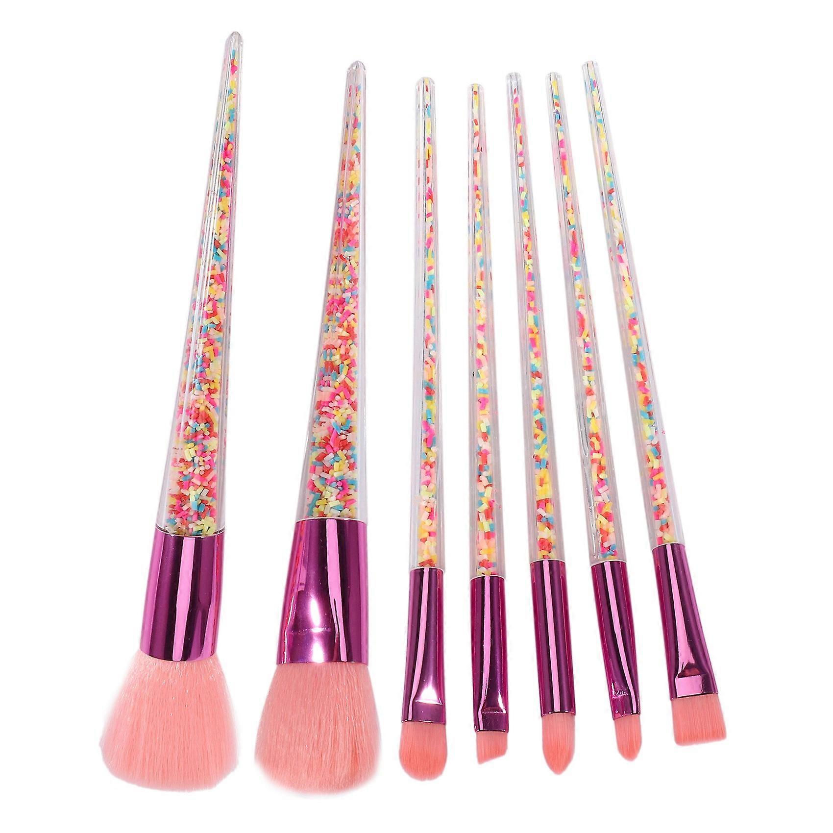 Új 7Db Sliver sminkkefék Professional Set Foundation keverő por szemkefe arckefe smink