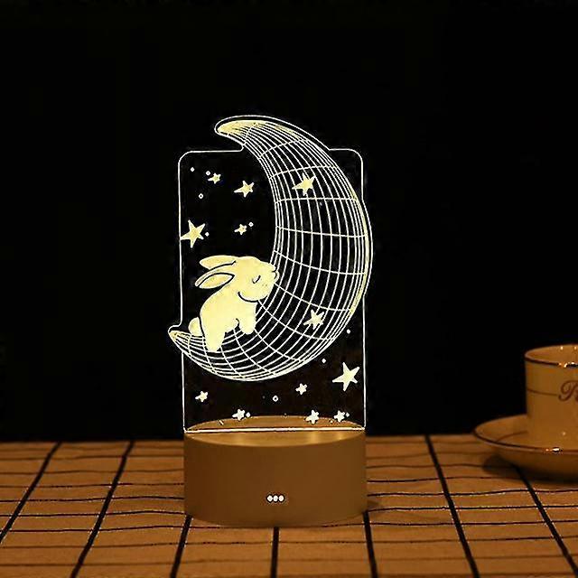 3d Creative Bedroom Bedside Night Light-3 Colors #55