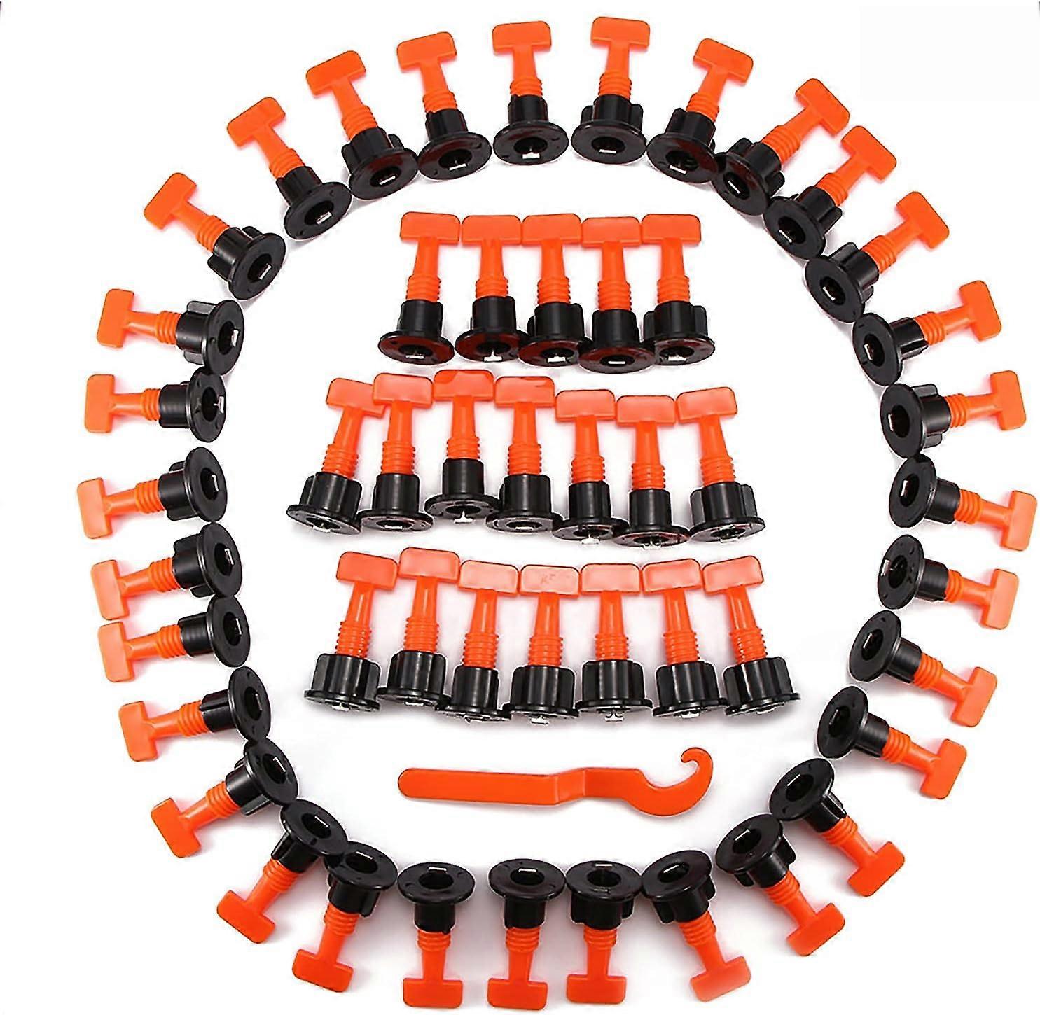 Tiler Cross Tile Leveler 50PCS T-Shaped Reusable Tile Leveling Spacer Clip