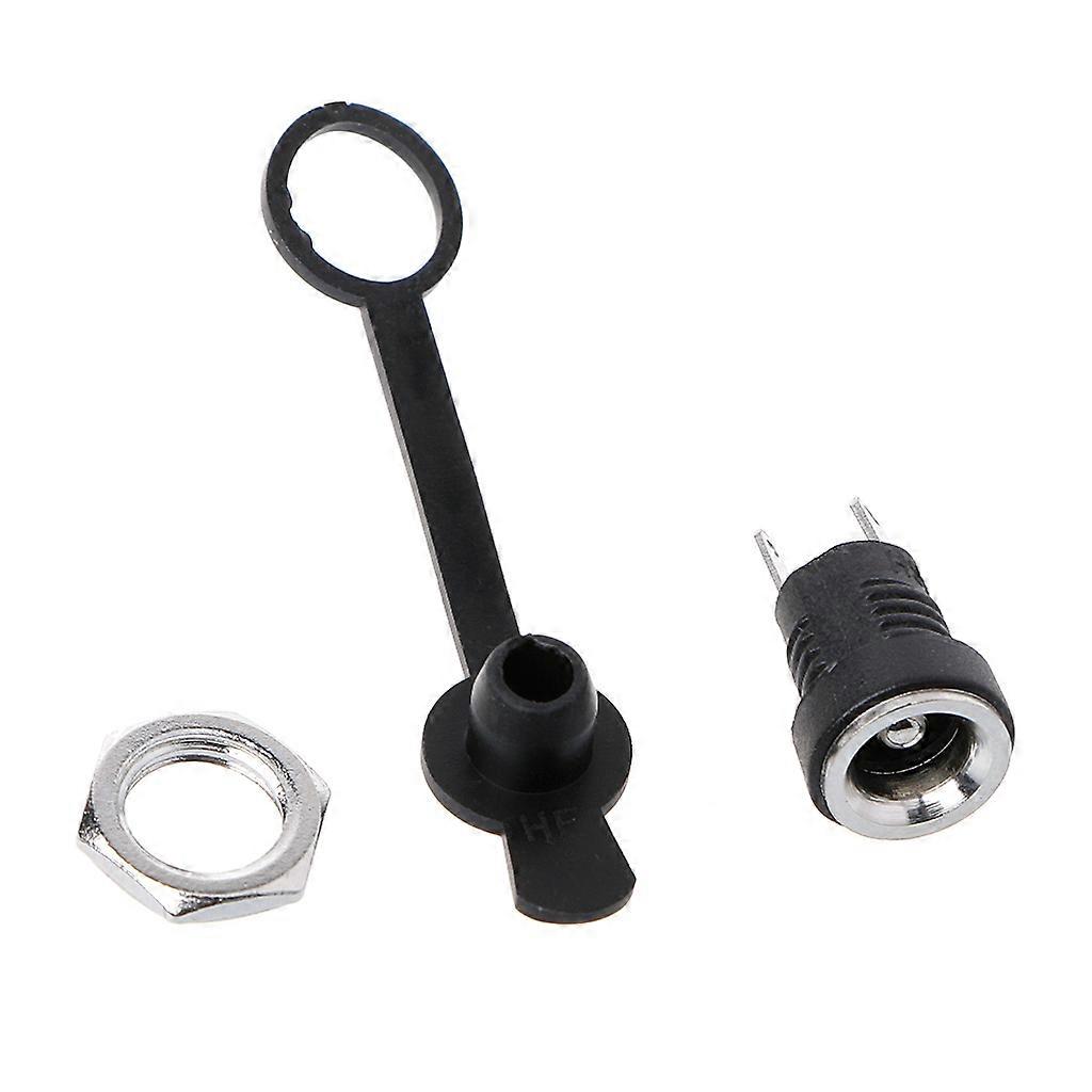 DC Power Jack Plug Socket 5.5mmx2.5mm Female Panel Mounting Adapter Connector