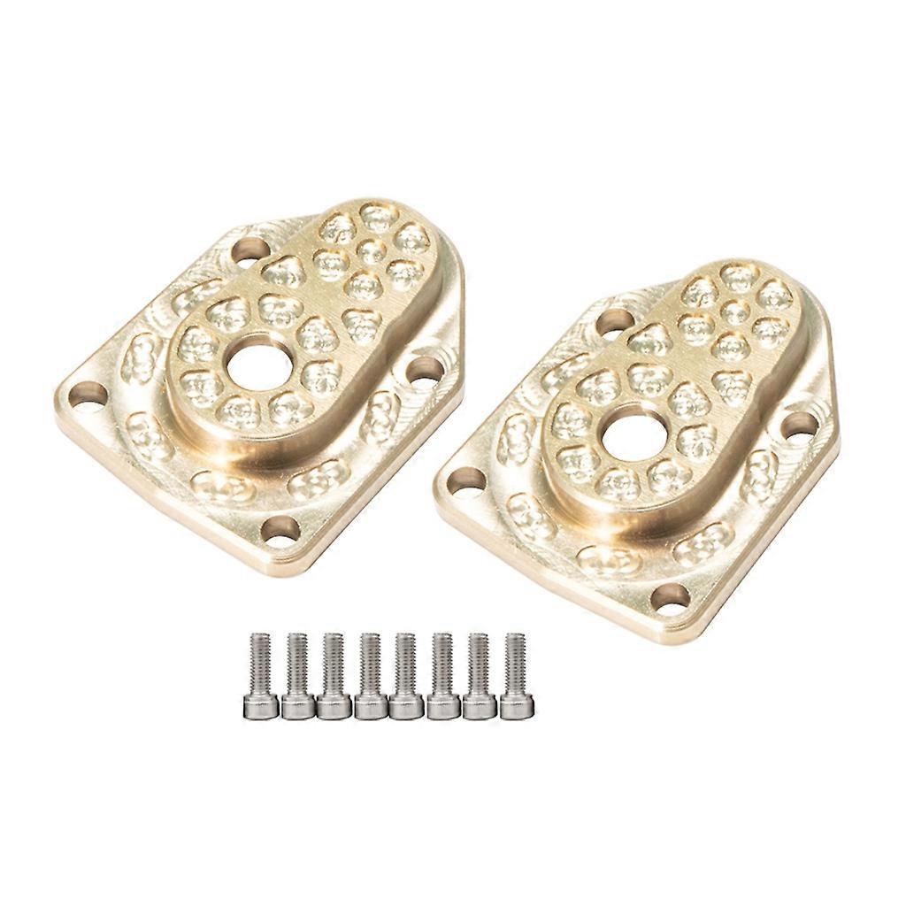 Steering Link Block Knuckles Diff Cover Casters Block Brass Weight for 1/18-RC