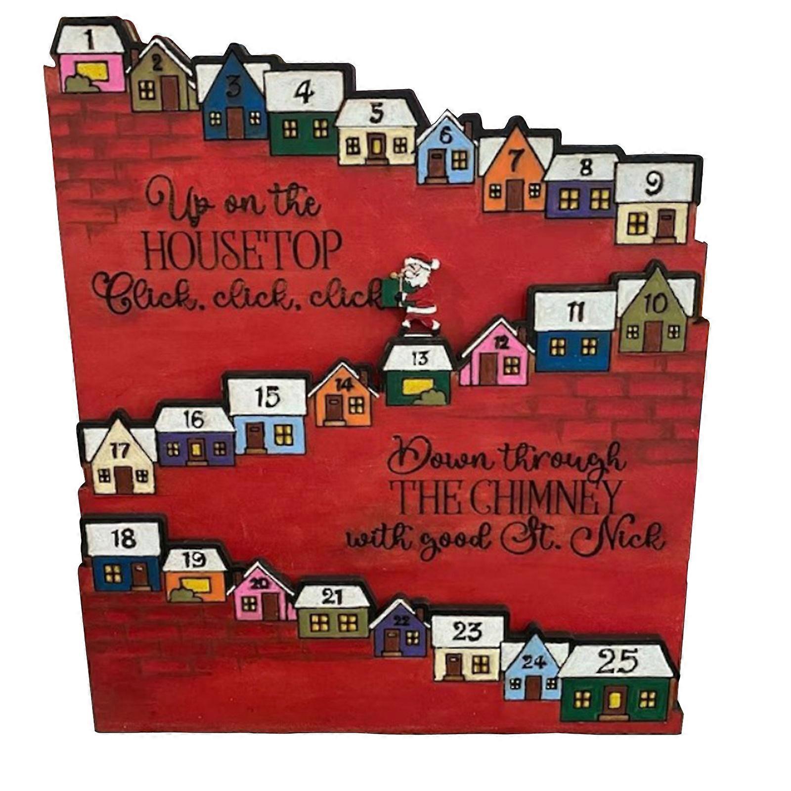 Christmas Countdown Calendar, Santa Countdown Advent Calendar, Santa Claus 24 Days Countdown,100% New