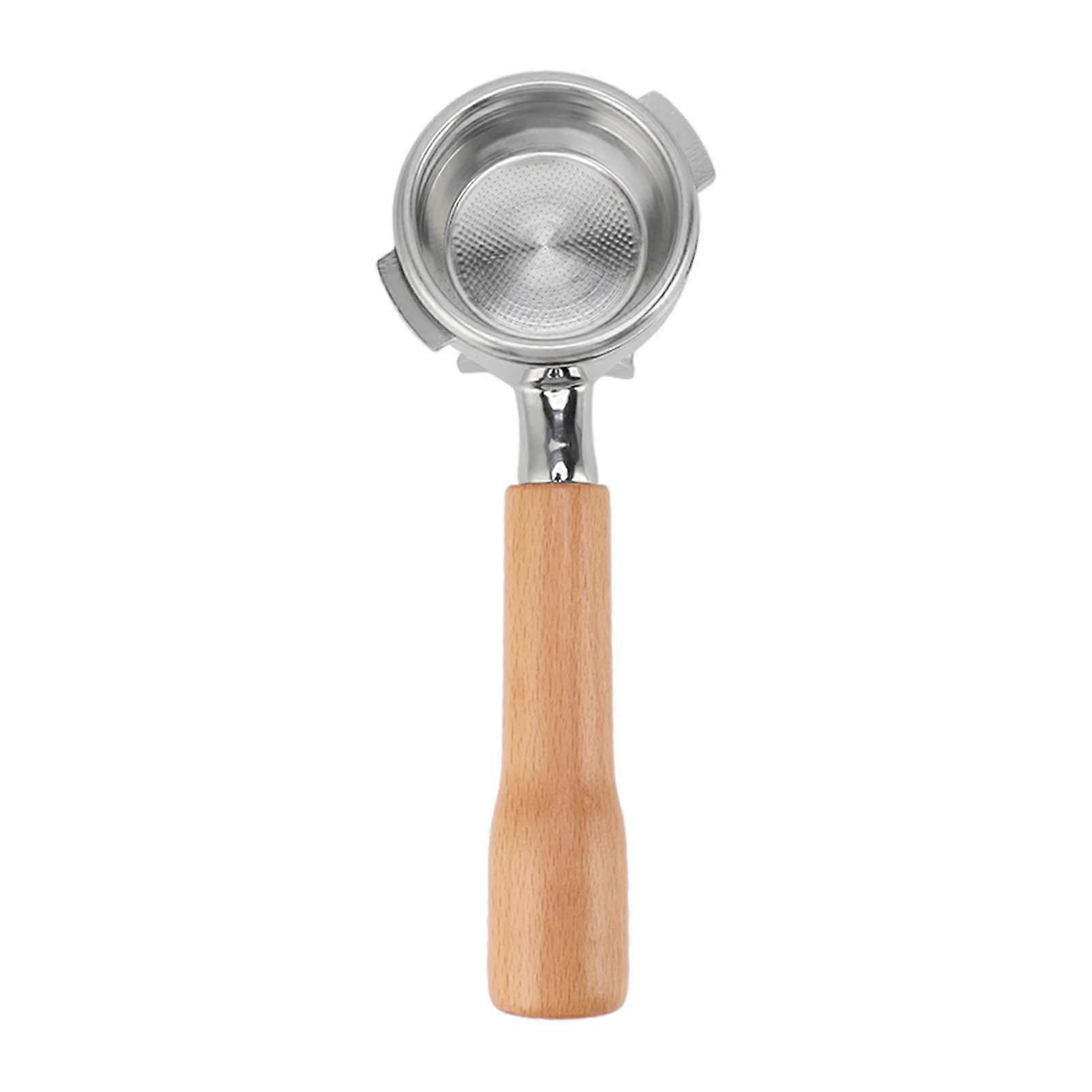 58 مم القهوة القهوة القهوة الفولاذ المقاوم للصدأ 2 الأذنين حامل فلتر قابل للفصل مع مقبض خشبي صنبور مزدوج لآلة القهوة Nuova نمط 2