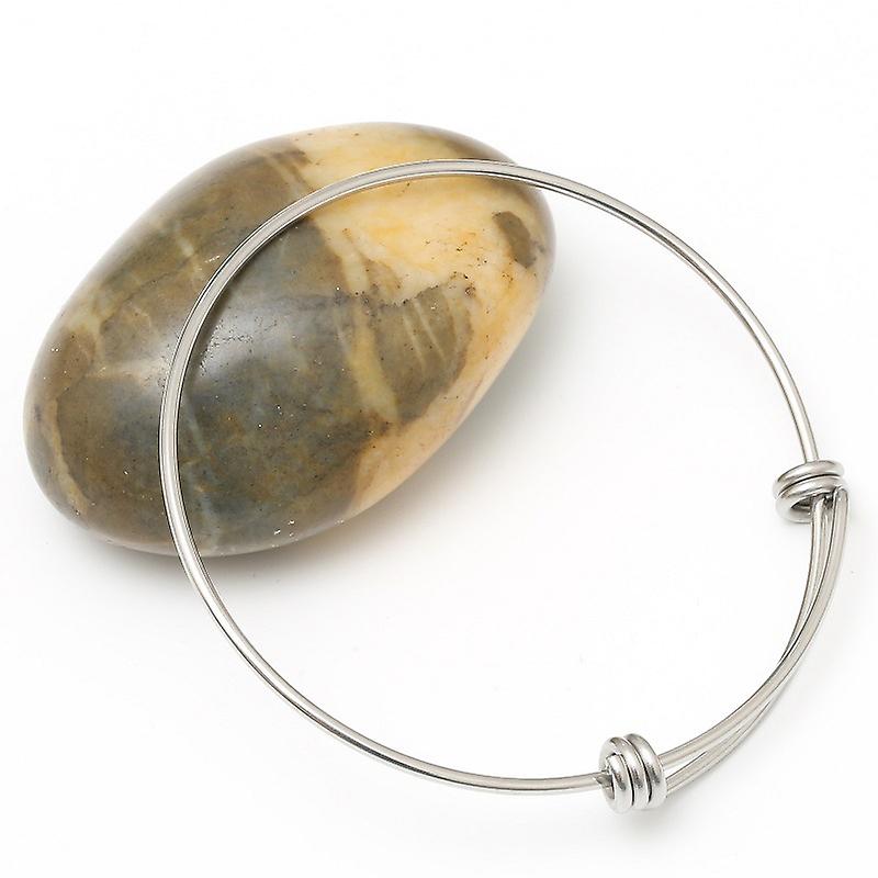 Stainless Steel Adjustable Round Push-pull Elastic Coil Bracelet