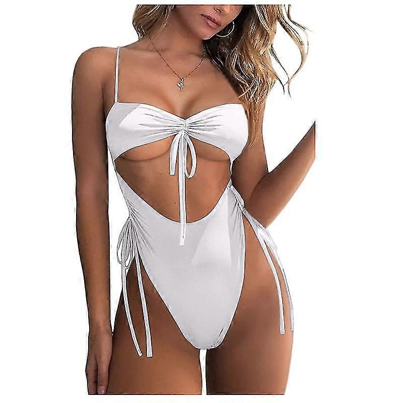 Womens Sexy High Waisted One Piece Swimsuit Tummy Control Bathing