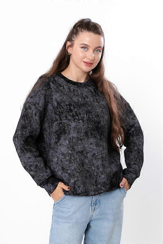 Women’s Warm Pullover – Soft Three-Thread Fleece, Dropped Shoulder & Relaxed Fit, Winter, HC 8355-141
