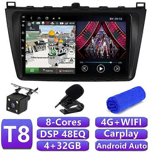6+128G DSP 4G Carplay Android GPS Navigation Head Unit Autoradio Stereo Car Radio Multimedia Video Player DVD For Mazda 6 Mazda6