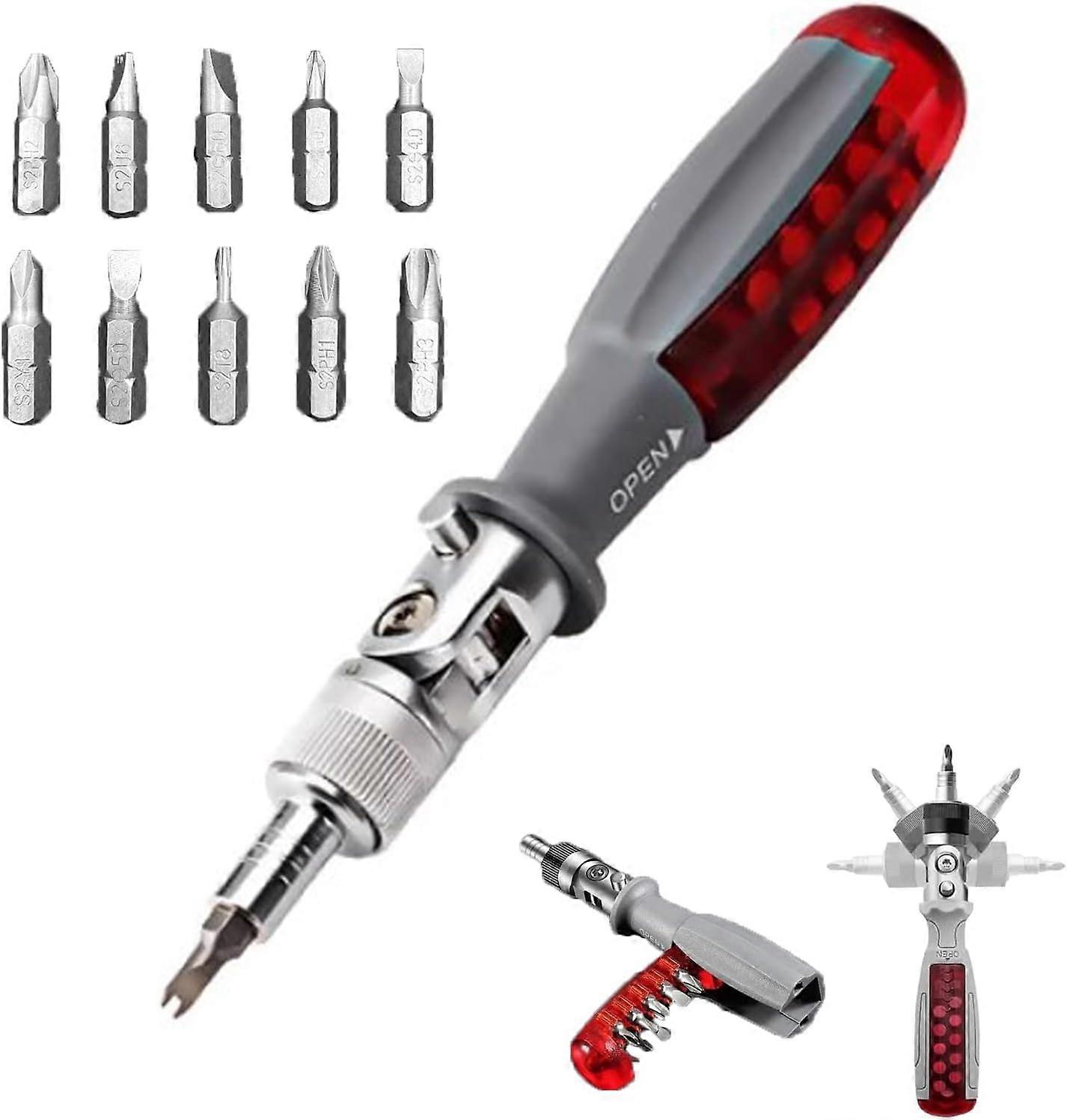 10 In 1 Multi-Angle Ratchet Screwdriver, Craftsman Ratcheting Screwdriver