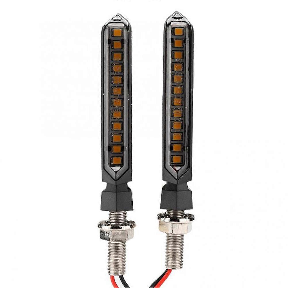 2PCS Motorcycle Signal Lamp Flowing Water Blinker Lights 12 LED Moto Running Lamp LED Turn Signal Light Motobike Accessories