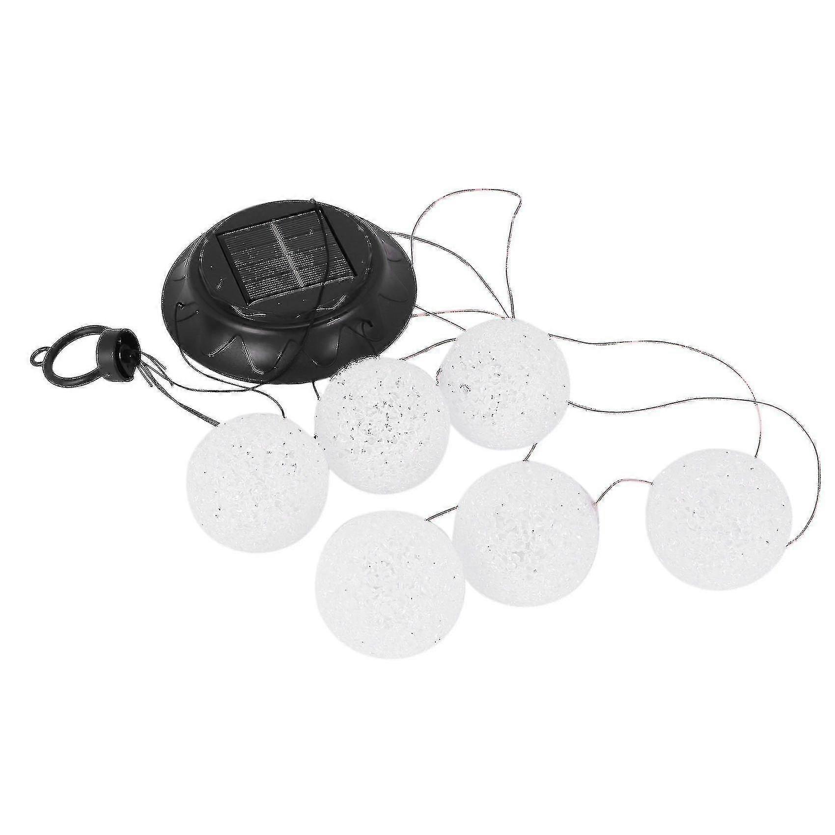 Solar Led Wind Chime Light Crystal Ball Color Changing Rotating Light