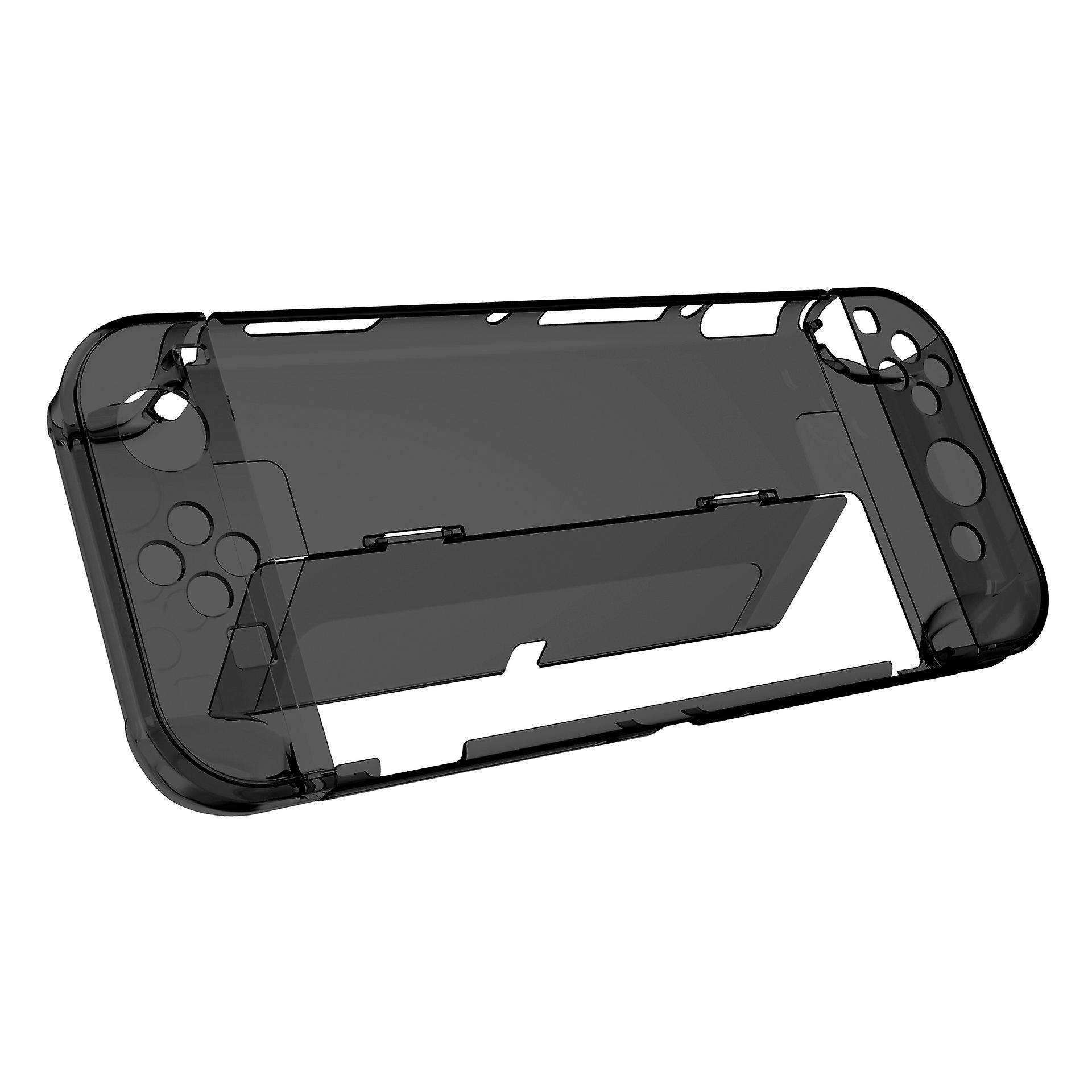 Scratch Resistant Hard Case For Nintendo Switch, Crystal Clear Case With Standblack