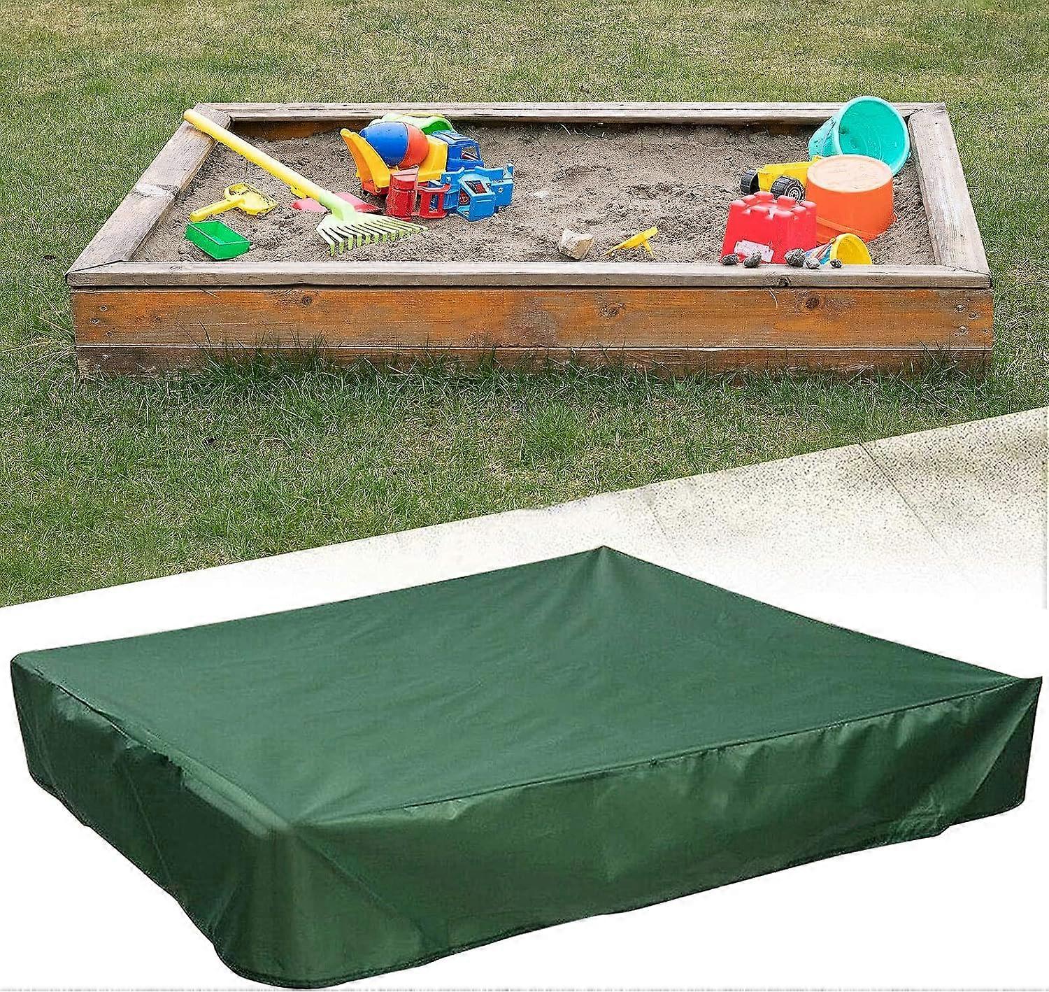 Waterproof Sandbox Cover 120 x 120 x 20cm Waterproof Tarp Sandbox Cover with Drawstring Pool Patio Garden