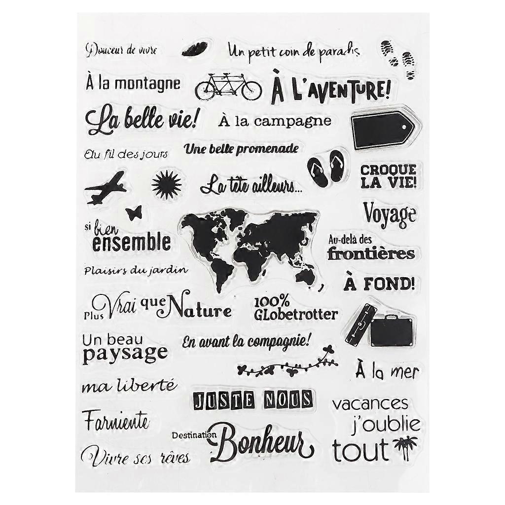 French Silicone Clear Stamp Reusable Transparent Seal Stamp Embossing Tools