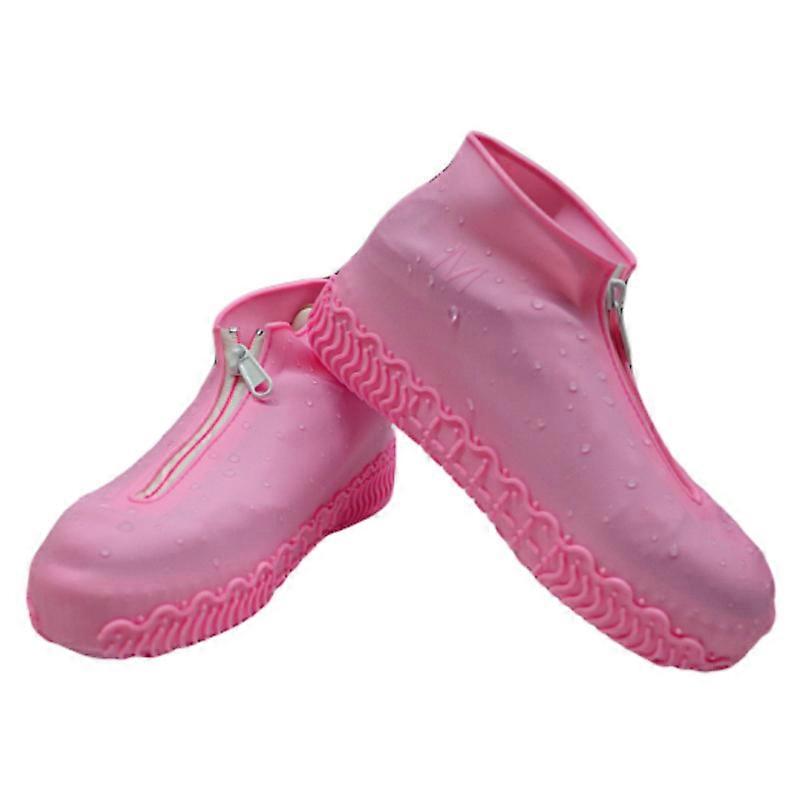 Pink waterproof shoe cover (M)