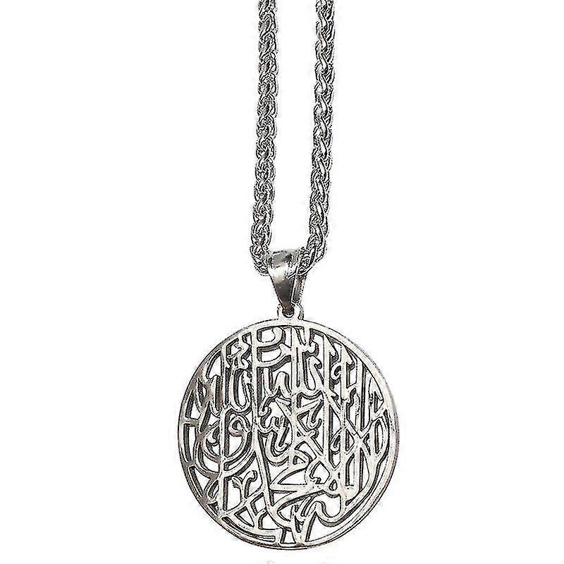 Zkd muçulmano Shahada pingente de aço inoxidável colar Islam Deus Messager Joias