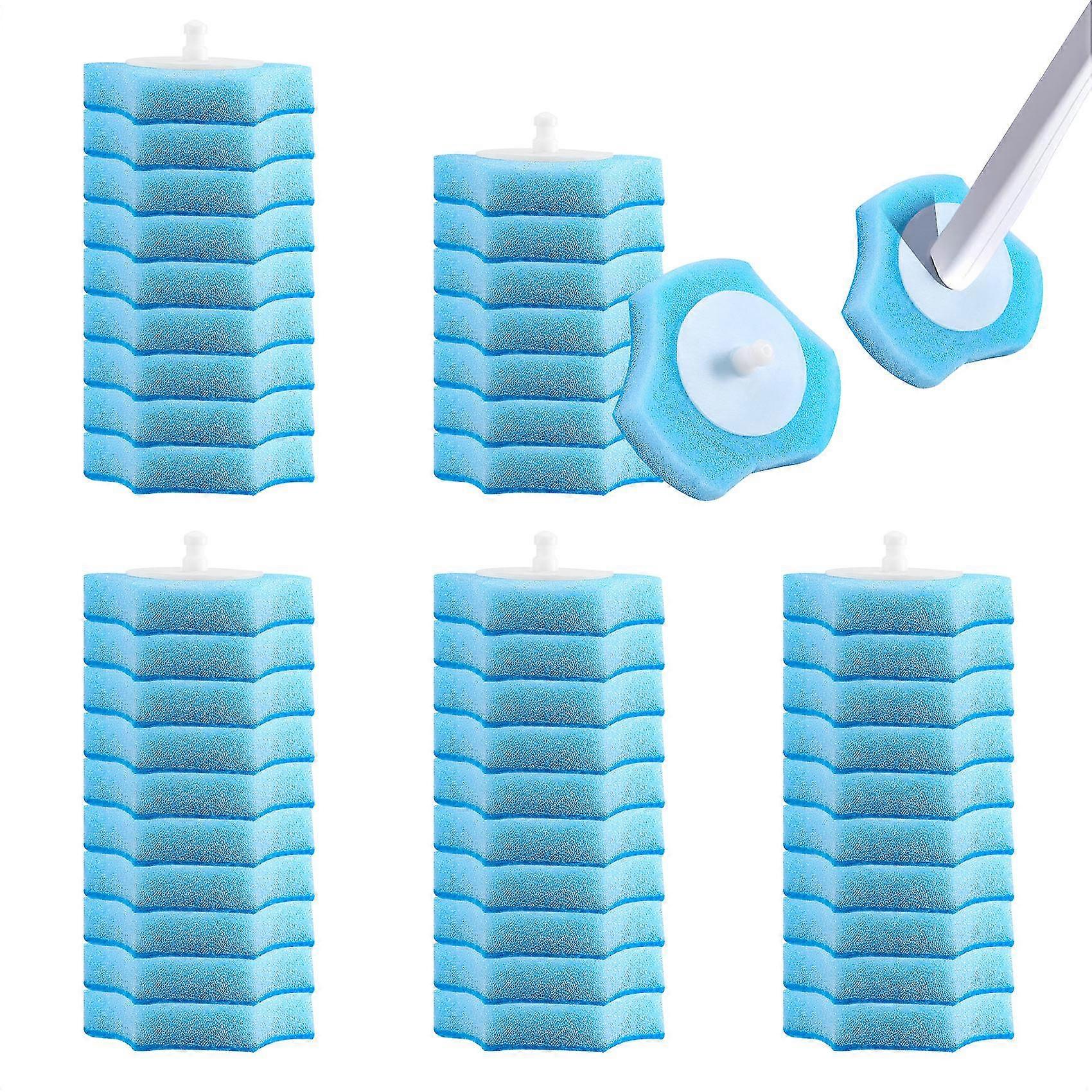 Système de nettoyage de toilette jetable Recharge jetable de toilette jetable dans les toilettes Recharges jetables dans les toilettes Brosse fraîche jetable dans les toilettes - 48 recharges