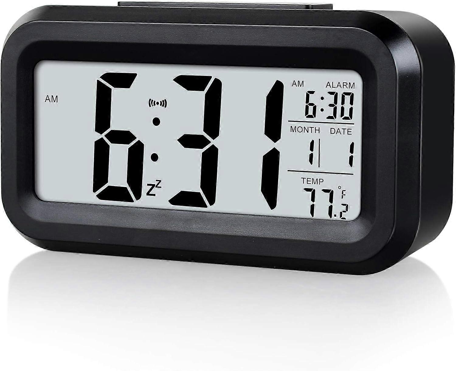 2025 منبه رقمي جديد للأطفال ، يعمل بالبطارية ، وظيفة الغفوة ، ضوء الليل الذكي سهل الإعداد ساعات مكتبية لغرفة النوم السوداء