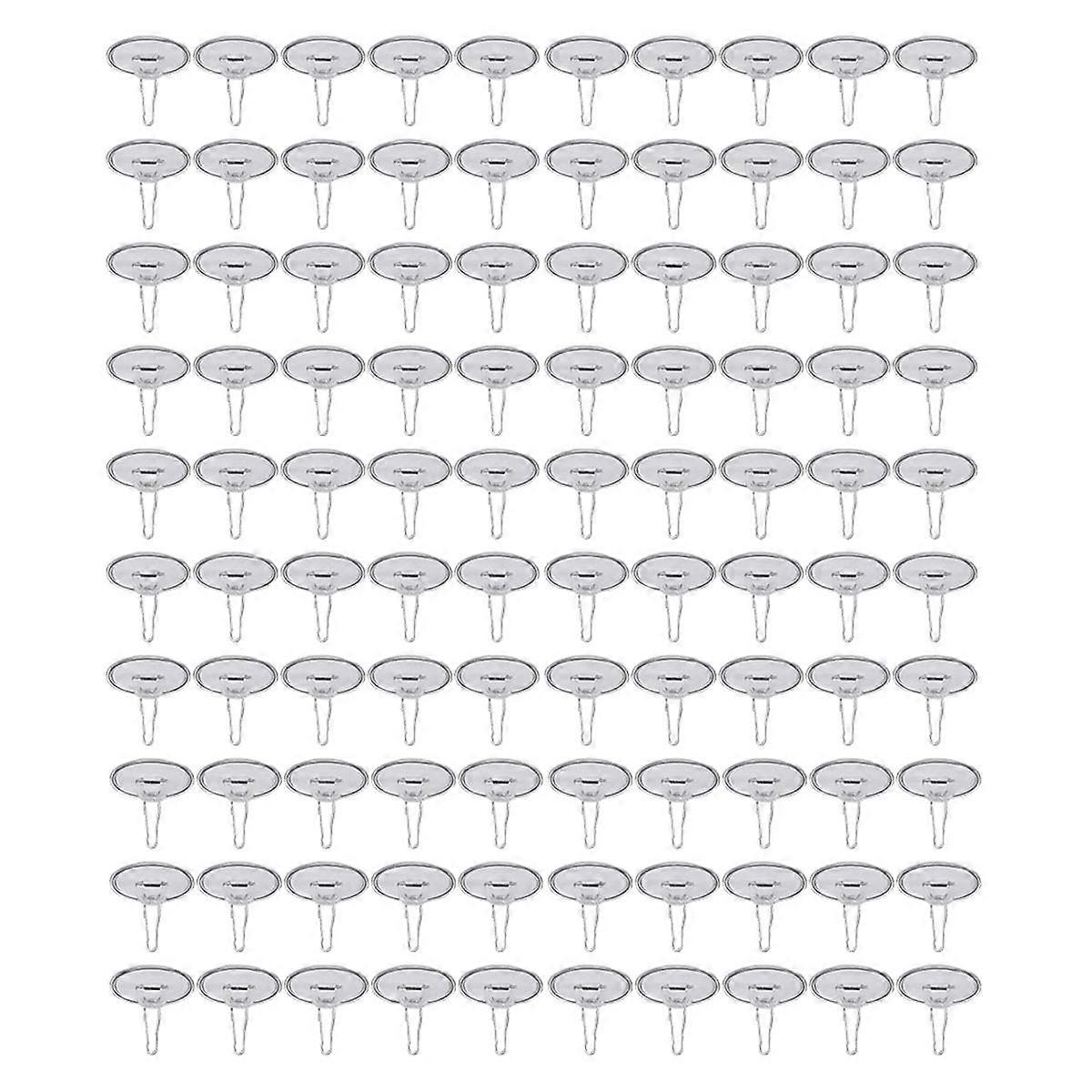 100Pack Ceiling Hooks Adhesive Removable Wall Hanger, 2cm Disc Sticky Ceiling Hooks for Festival We