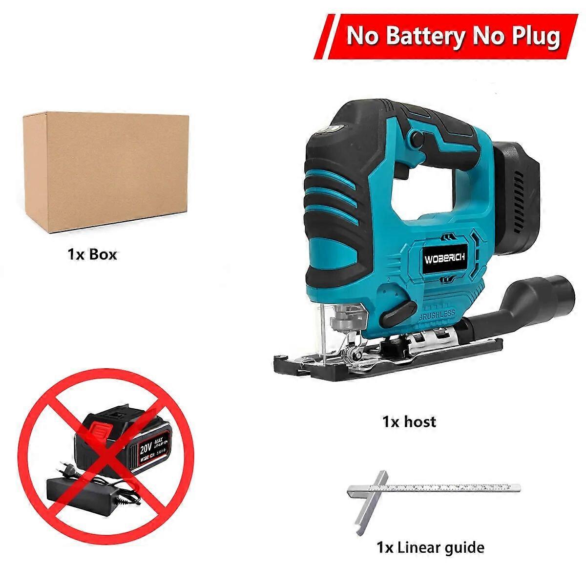18V Brushless Jig Saw Electric Jigsaw Adjustable Blade Woodworking 2900RPM 65mm Power Tool for Makita 18V Batteryonly host