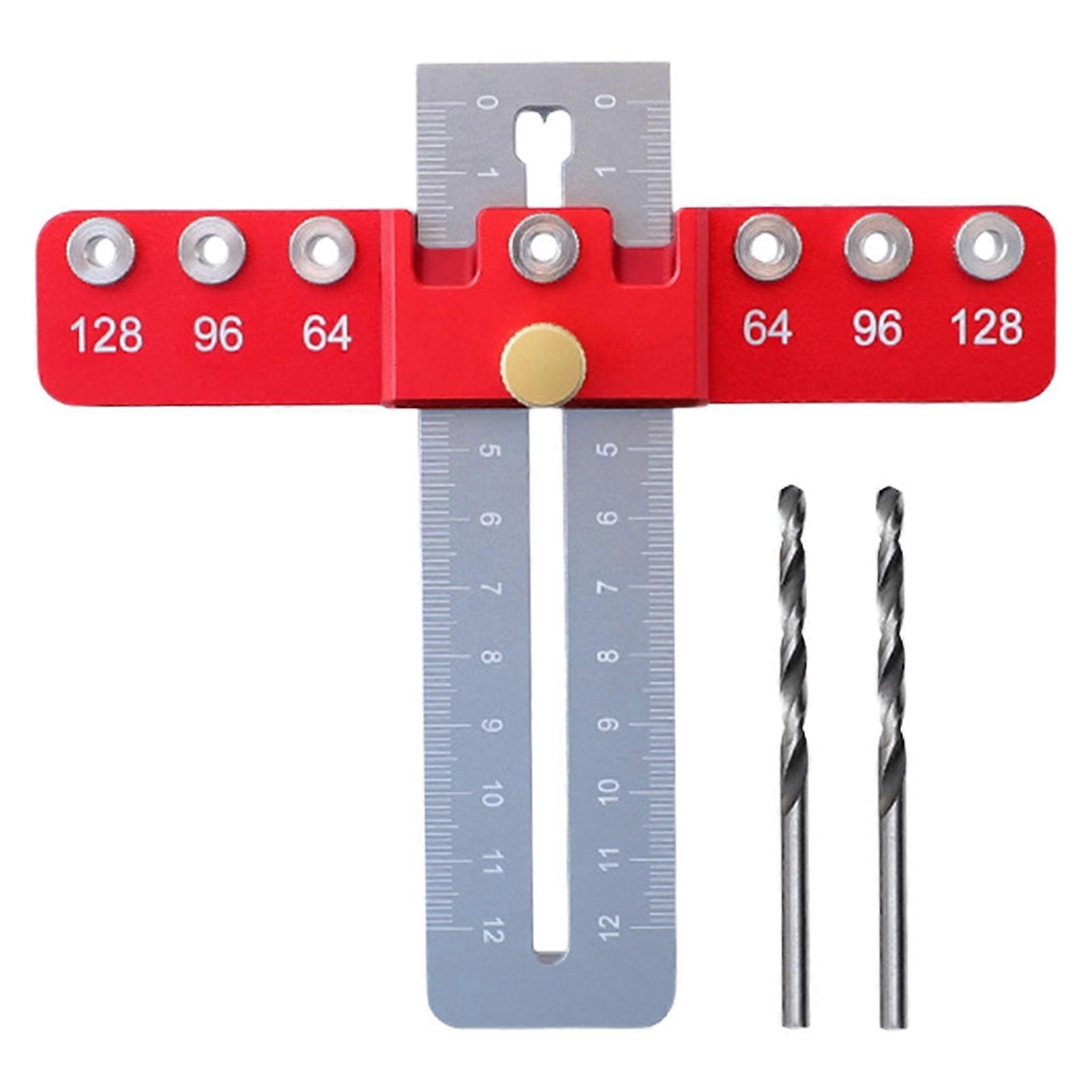 1 Set Cabinet Hardware Jig with Scale Mark Compact Size Precise Door Drawer Handle Jig Adjustable Drill Template Guide Tool