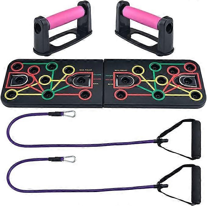 Push-up board stand, drawstring folding training board, men's and women's comprehensive fitness training rack, bodybuilding training system, sports ho