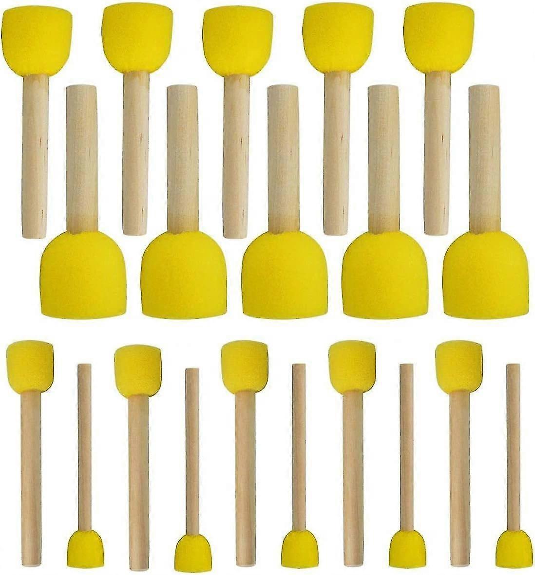 Assorted Size Round Sponges Brush Set, Paint Tools For Kids20pcs)