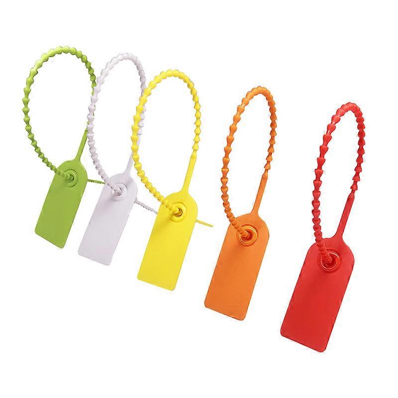 100 Plastic Tamper Seals, Zip Ties For Fire Extinguishers Pull Tite Security Tags Numbered Disposable Self-locking Tie 250mm Length