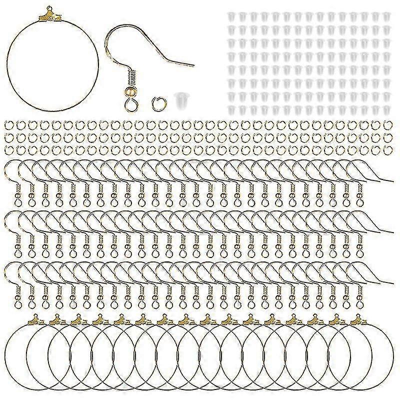 Earring Making Kit With Earring Hook Round Bead Hoops Jump Ring Earring Back