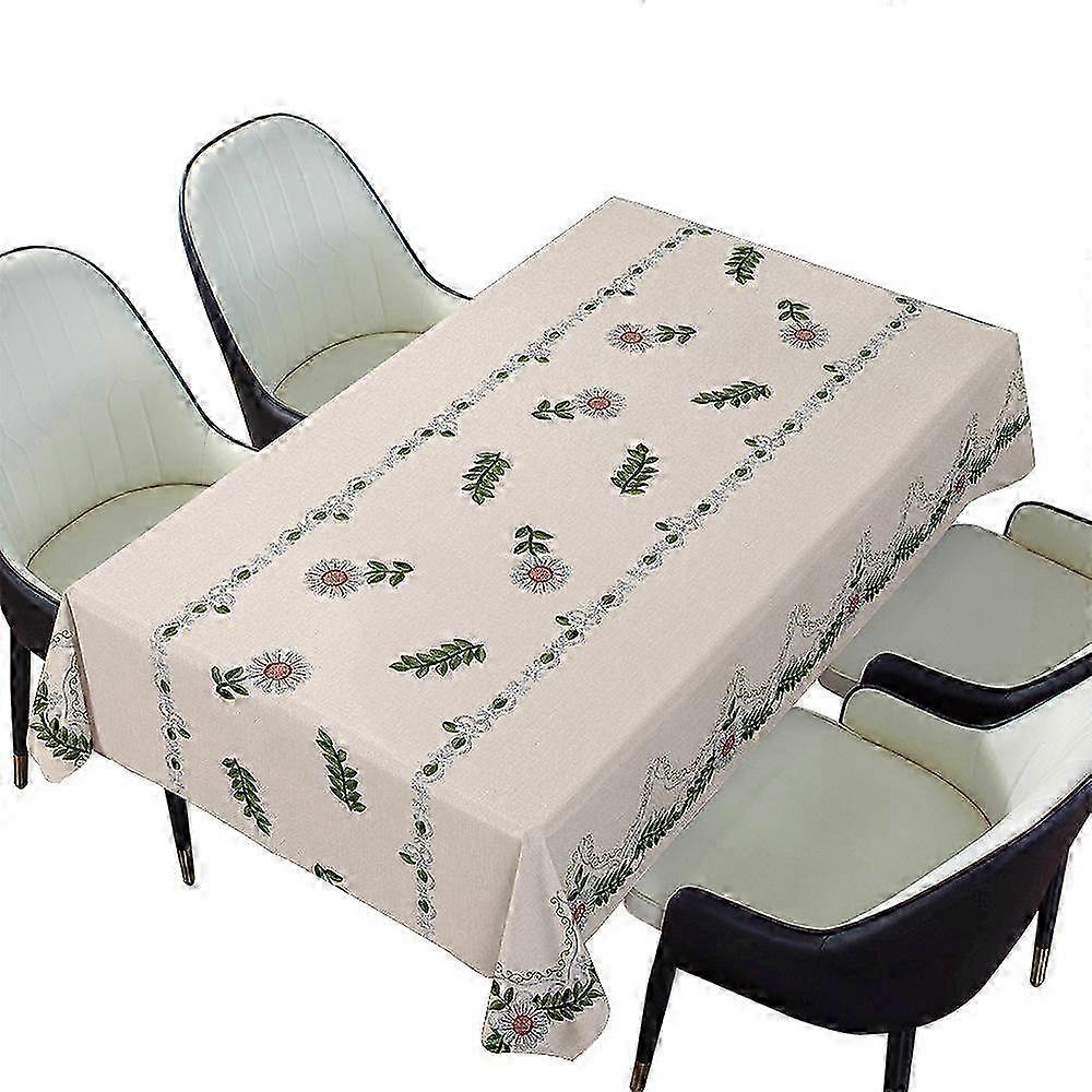 Toalha de mesa, estilo retrô nacionalToalha de mesa retangular de PVC de vinil, Toalha de mesa 100% à prova d'água, Toalhas de mesa limpas à prova de óleo para jantar / cozinha / peça
