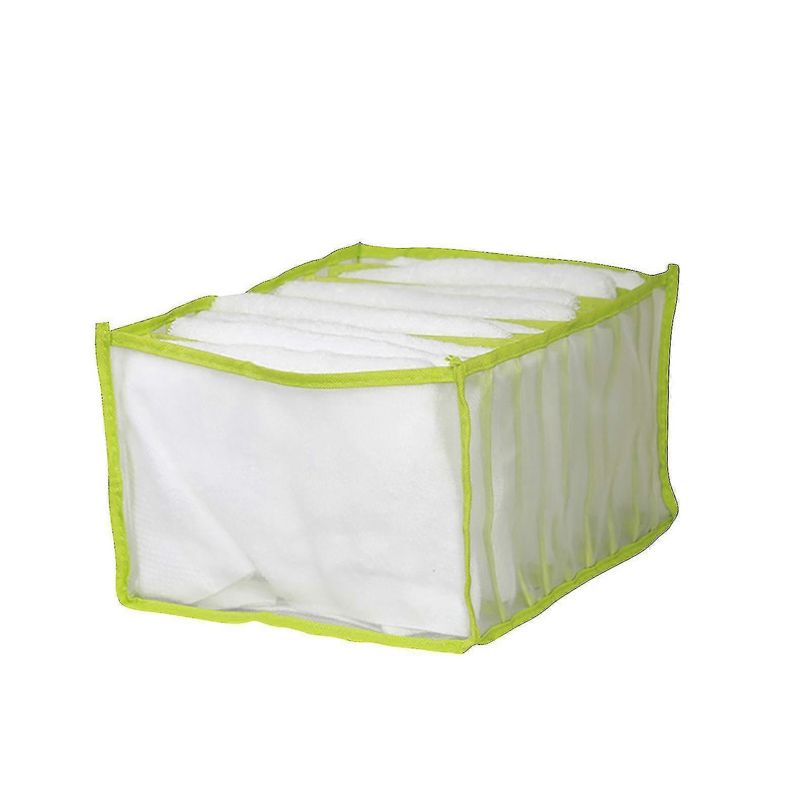 2pc 7 Grids Washable Wardrobe Clothes Organizer Jeans Leggings Compartment Storage Box (36x17x12cm)/(36x25x20cm)