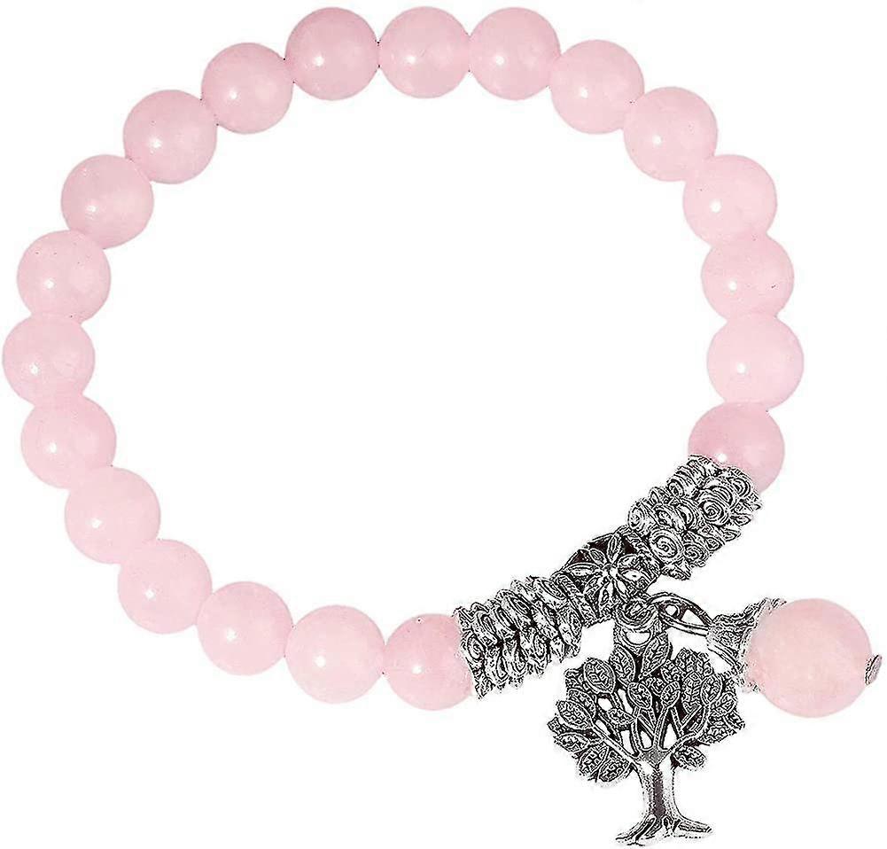 8mm Tree Of Life Chakra Bracelet, Reiki Healing Balancing Lucky Stretch Stone
