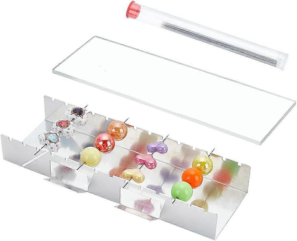 DIY Bead Baking Rack Clay Bead Drying Rack Jewelry Making Supplies with 10 Skewers and Acrylic Board Polymer Clay Tools for Drying Beads and They Will