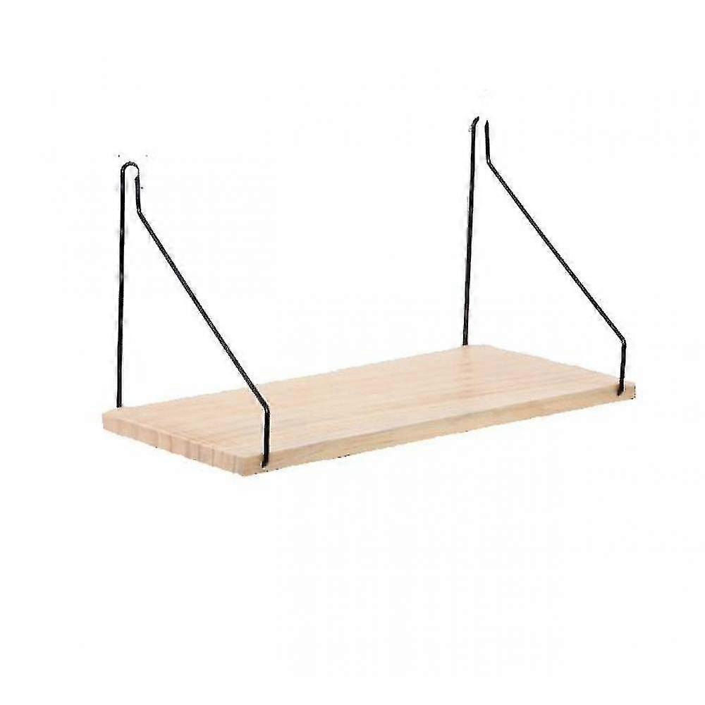 Decorative Storage Rack Solid Wood One-Word Partition Wall Shelf(S)