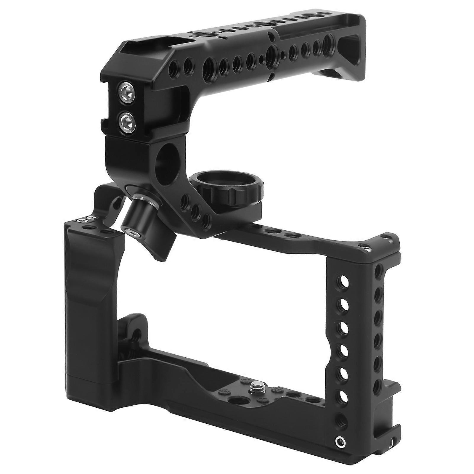 Aluminum Alloy Camera Cage with Arri Handle for EOS M6/Mark2 Black