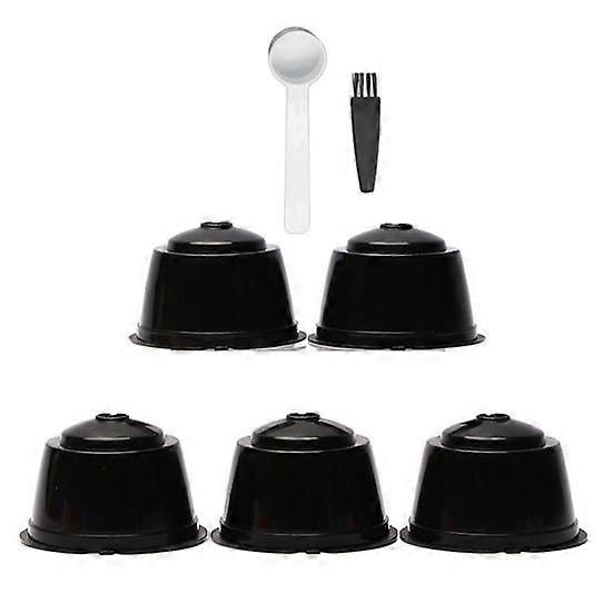 5 db-os kávékapszula-pohár, praktikus, tartós, újrafelhasználható, élelmiszeripari minőségű kávékapszula-szűrő Dolce Gusto kávéfőzőkhöz