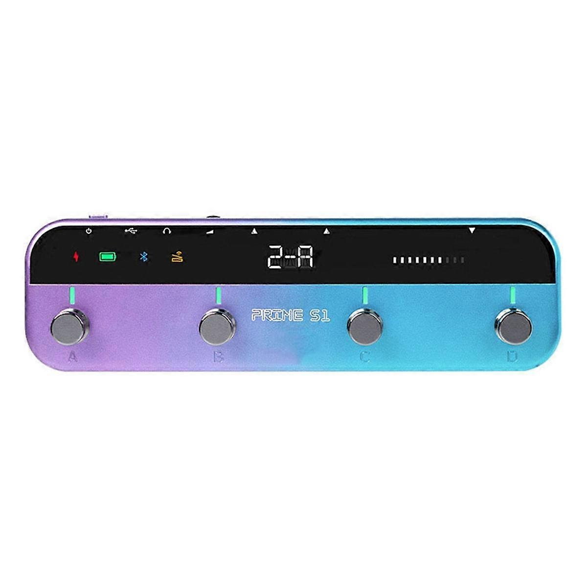 Gitarrpedal för PRIMES1 S1-effektorer med 149 gitarreffekter, trummaskin, stämapparat, stöd för Bluetooth, inbyggt batteri, S1
