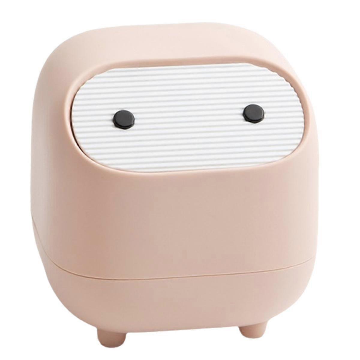 Desktop Trash Can, Small Office Supplies, Mini Double-Layer Push-Down Trash Can, Cute Trash Storage