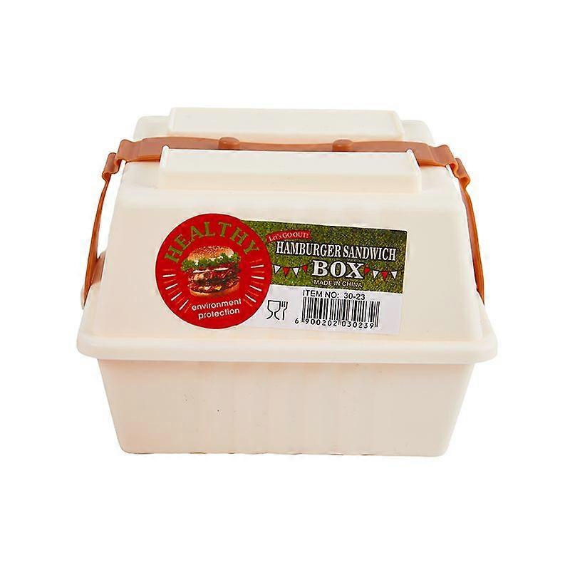 1PC 12CM Reusable Burger Picnic Storage Box With Lid Leak Proof Storage Box