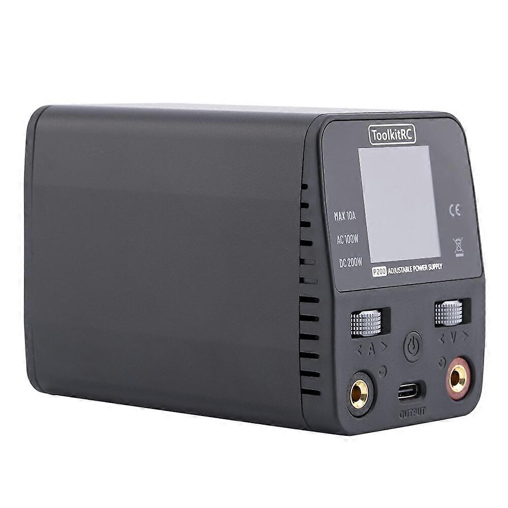 ToolkitRC P200 V2 AC100W DC200W 65W Mini Desktop Fast Charger IPS LCD Wide-angle Display Type-C Prot
