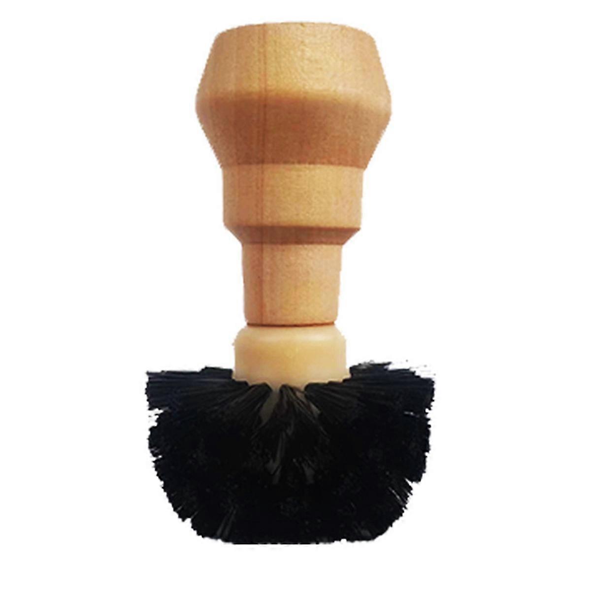 Suitable 58mm Coffee Machine Portafilter Brush,Wooden Handle Coffee Powder Bowl Cleaning Brush