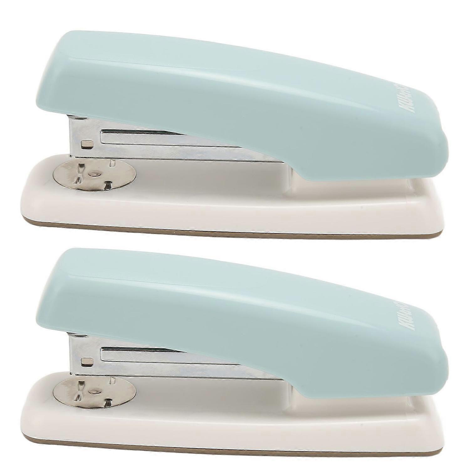 2pcs Desktop Stapler Multipurpose 20 Sheet Capacity Rotation Ergonomic Design Table Stapler for Offi